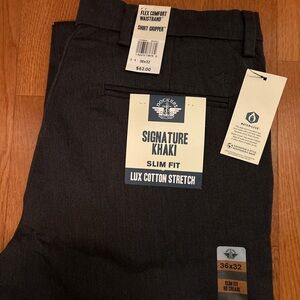 Dockers Flex Comfort Waistband Pants in Dark Gray